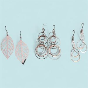 Elegant Silver Earrings Set